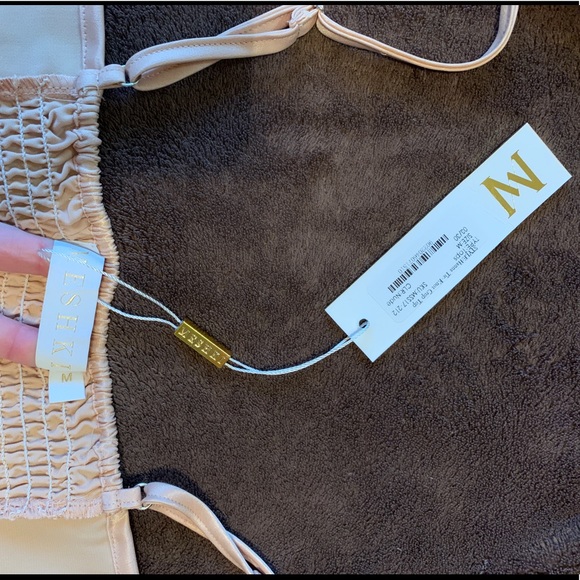 NWT Meshki Hanna Tie Knot Crop Top - Picture 5 of 9